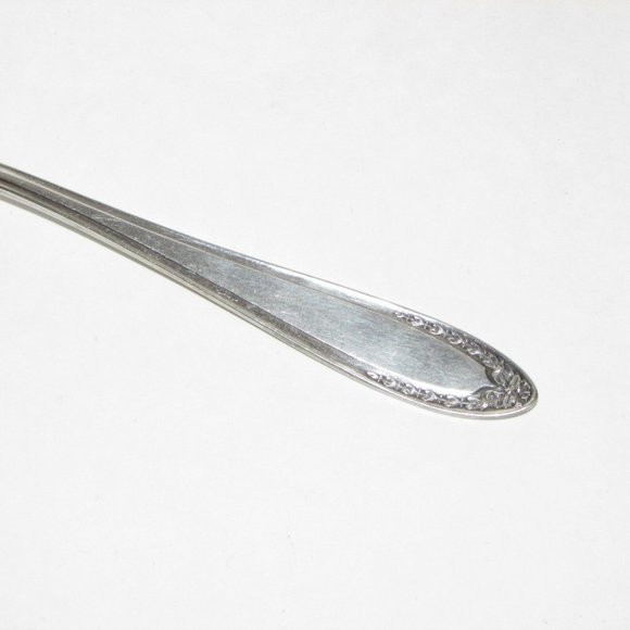 Antique Serving Fork Silverplate Oneida Bridal Wreath 1915 Vintage Cottagecore - Picture 3 of 8